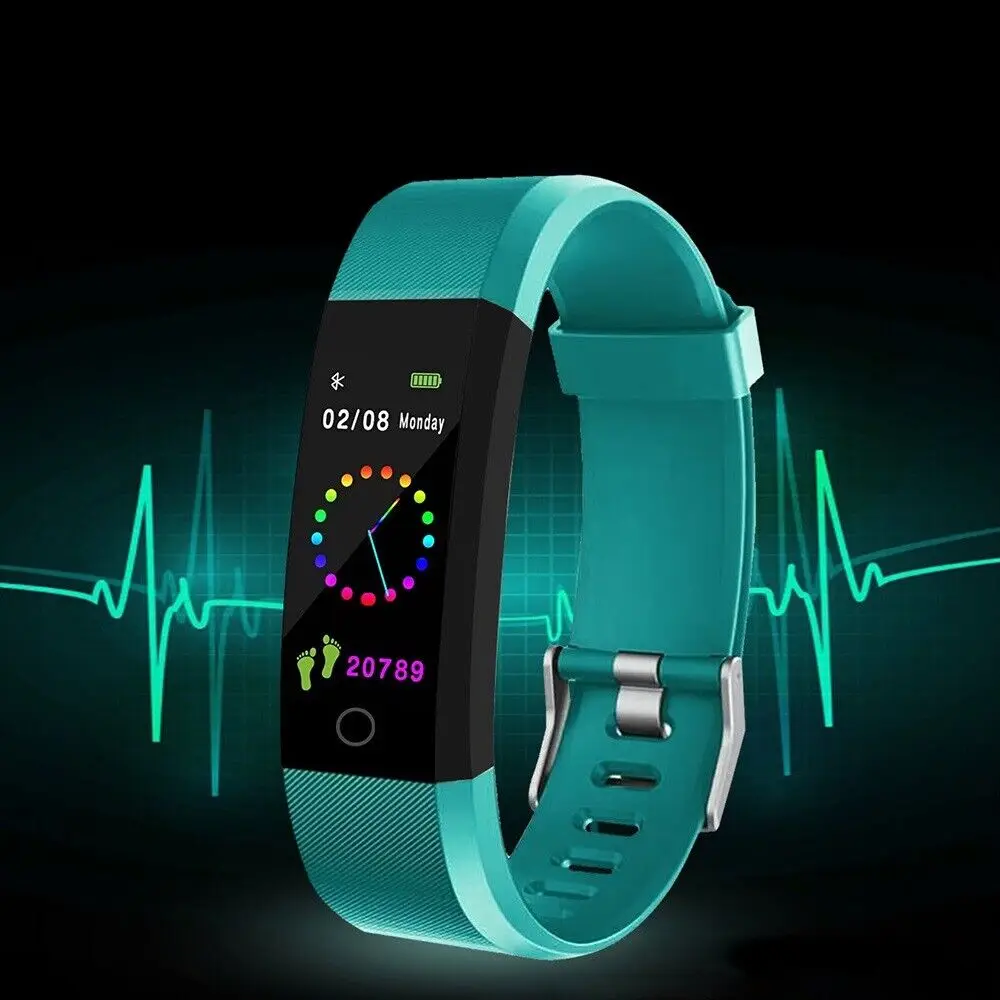 New Smart Band BloodOxygen Blood Pressure Heart Rate Monitoring Waterproof Monitor Fitness Smartband Bracelet For Android IOS image 3