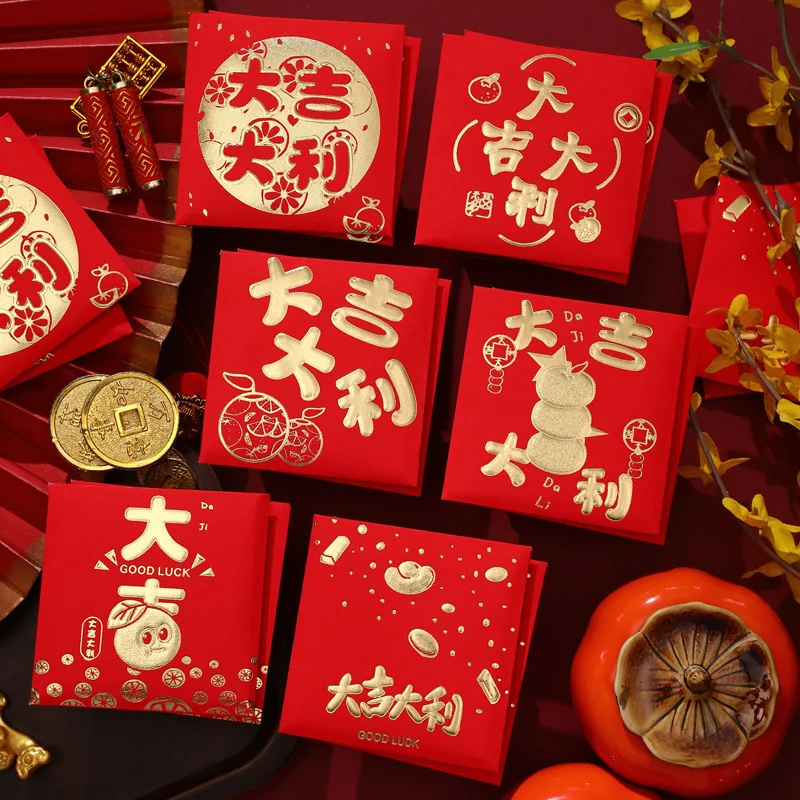 

36Pcs Chinese New Year Red Envelopes 2025 Lunar Snake Year Hongbao with 6 Designs, Lucky Money Red Packets for Spring Festival