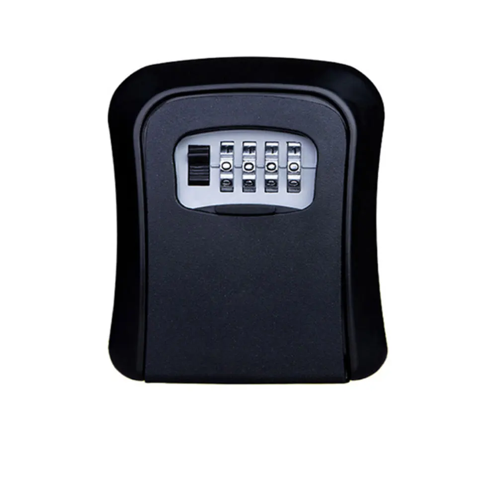 Metal Hidden Key Safe Box 4-Digital Password Combination Lock With Hook Mini Secret Box For Home Villa Caravan