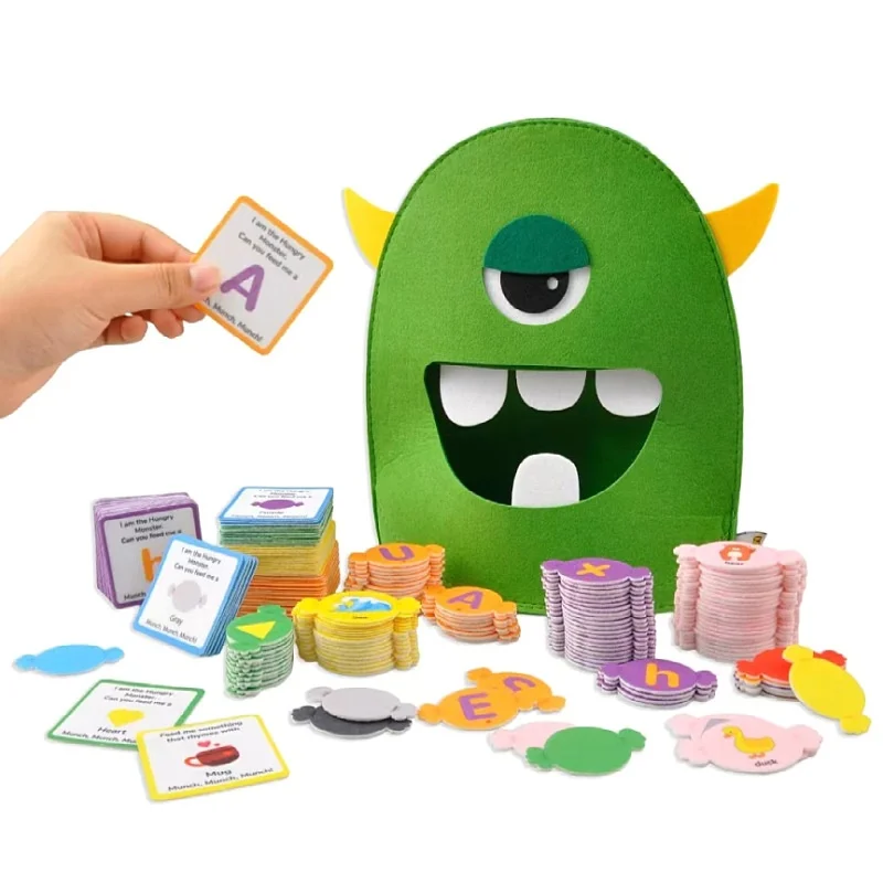 Montessori Eğitici Alfabe öğretici oyuncaklar Çocuklar için Mektup Tanıma Renk Şekli Eşleştirme Oyunu Çocuklar ABC öğretici oyuncaklar