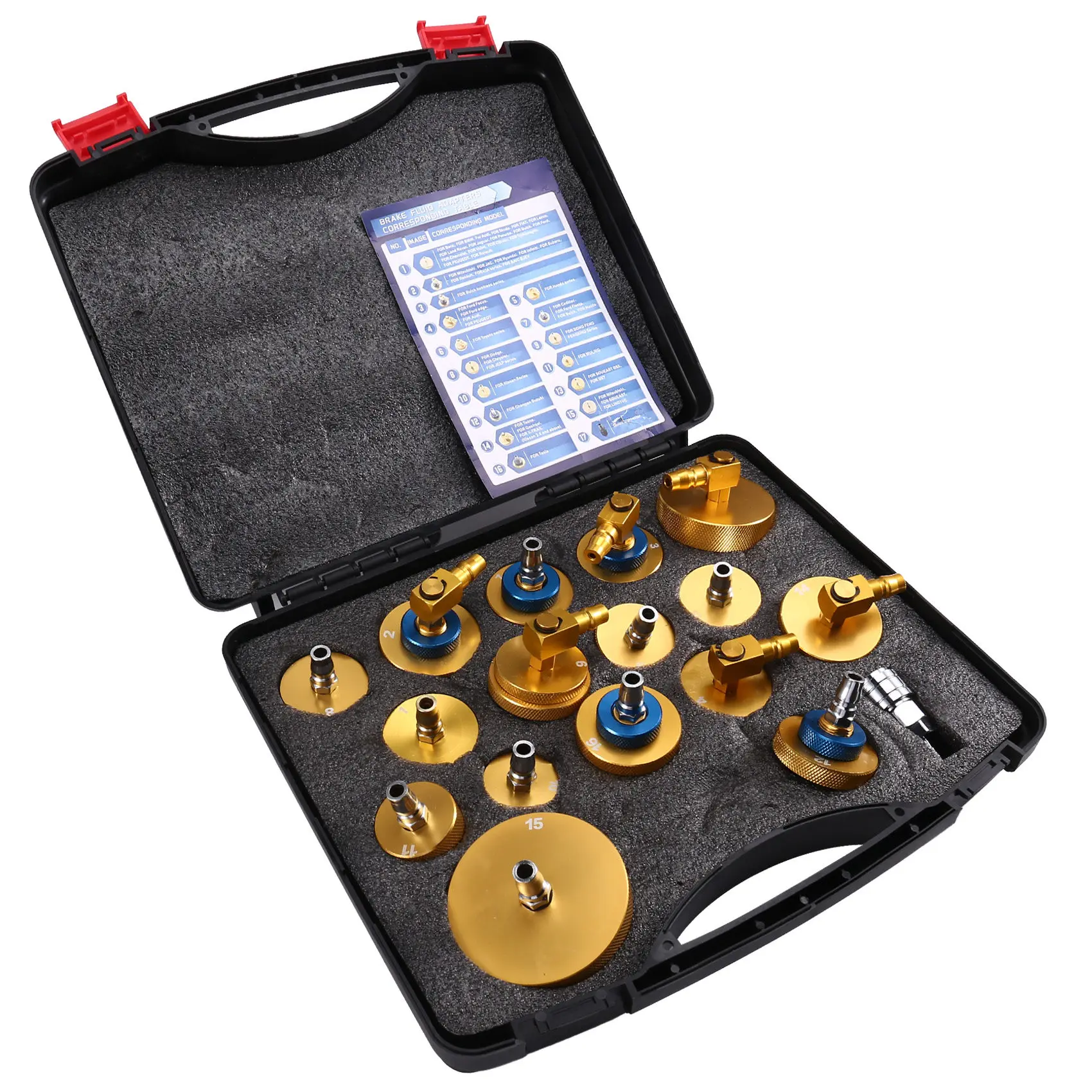 

Brake Fluid Exchanger Adapter Oil Pump Connector Universal Kit 1 Set Car Auto Repair Tools