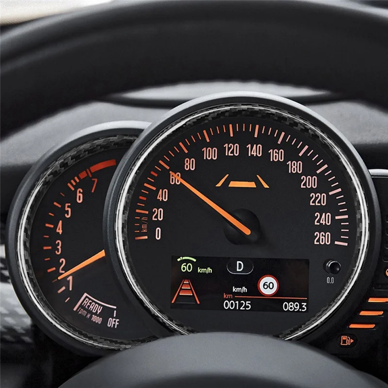 

High Quality Real Hard Carbon Fiber Car Tachometer Stickers For MINI ONE Cooper S JCW F54 F55 F56 F57 F60 Car Interior Accessori