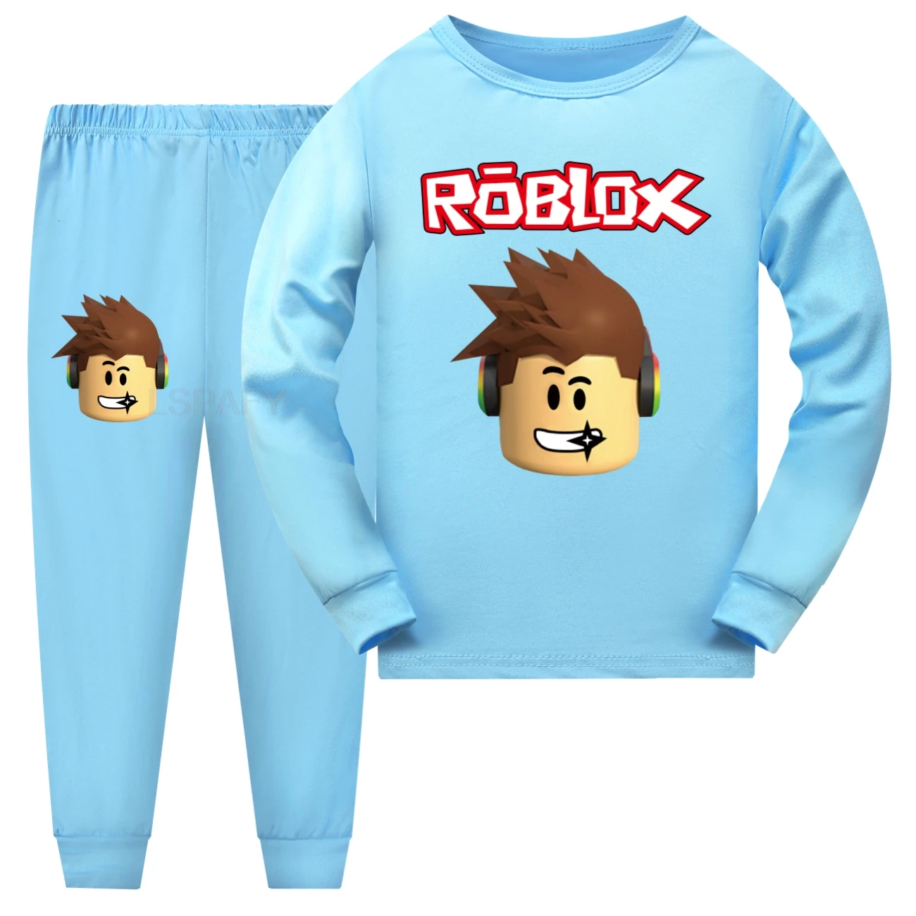 حار روبلوكس زي الاطفال طويلة الأكمام بيجامة طفل الفتيات الكرتون جيت تي شيرت السراويل 2 قطعة منامة مجموعة المراهقين ملابس خاصة كازول