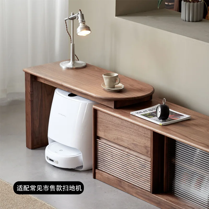 أمريكا الشمالية الجوز الأسود الشمال الخشب الصلب تلسكوبي خزانة تلفزيون مزيج الهبوط #5