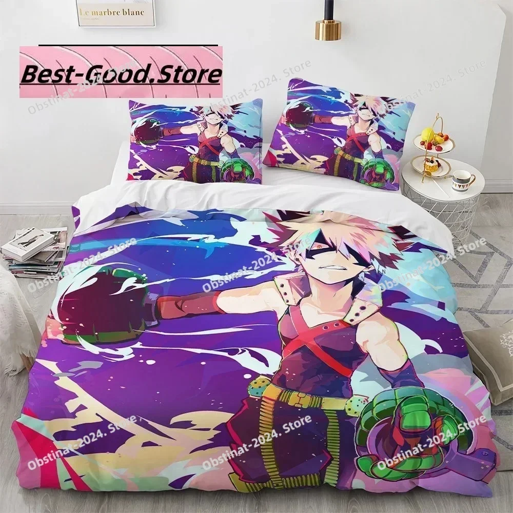 3D Anime My Hero Academia Bedding Set Printed single Comforter Quilt Bed Cover Duvet Cover Pillow Case 3 Pieces Kids Adult Size