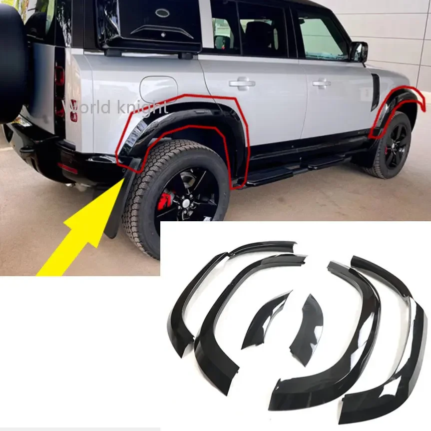 Wheel Eyebrow Protector Sticker Wheel-arch Eyebrow Arch Decorative Scratch Proof Kit For Land Rover Defender 110 2020 2021