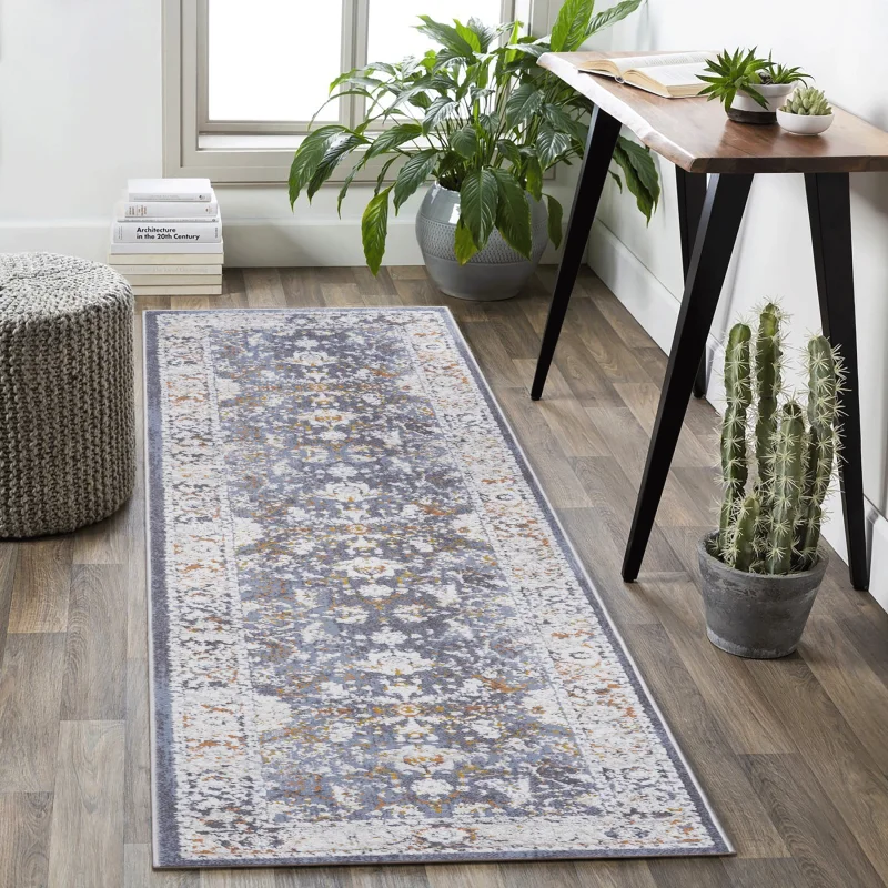 

NAAR PAYAS Collection 2X8 Blue / Traditional Runner Rug