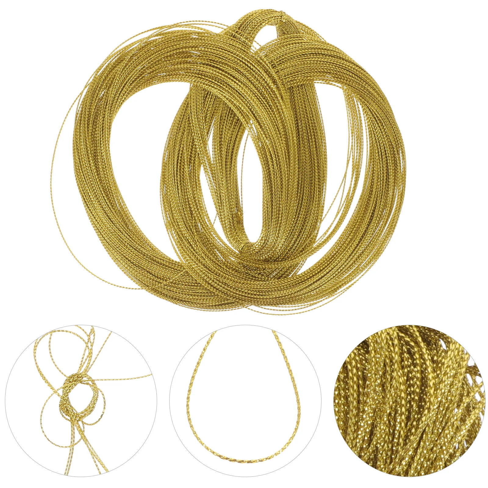 

100 M Gold Wire Accessories Metallic Jewelry Cord Chain Extenders for Necklaces