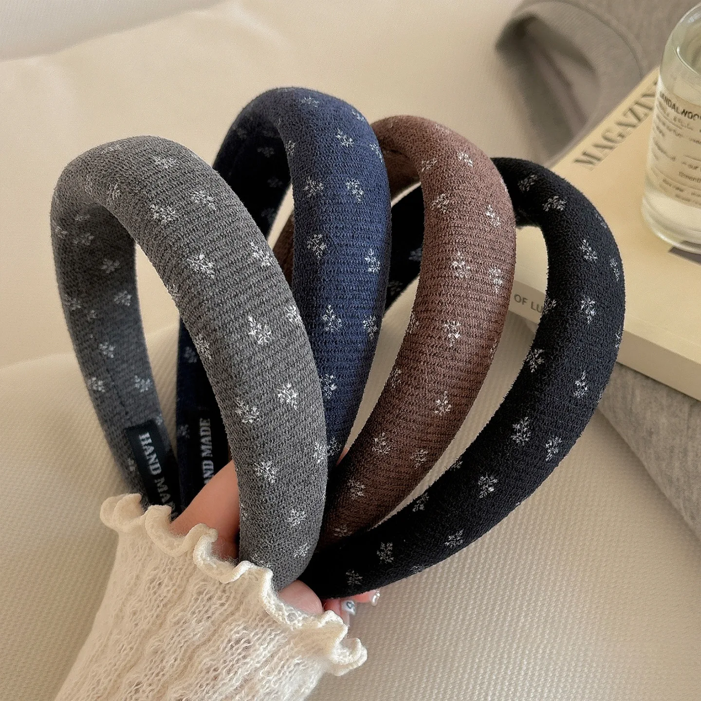 

Vintage Floral Sponge Headband Women High Crown Hair Hoop 2026 New Hair Accessories