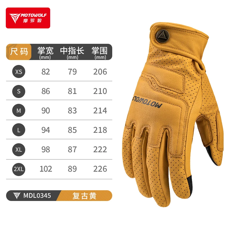 Retro Motorcycle Gloves Summer Enduro Motocross Gloves Men Leather Auto Bike Gloves Women Motorcycle Accessories Guantes Moto view 2