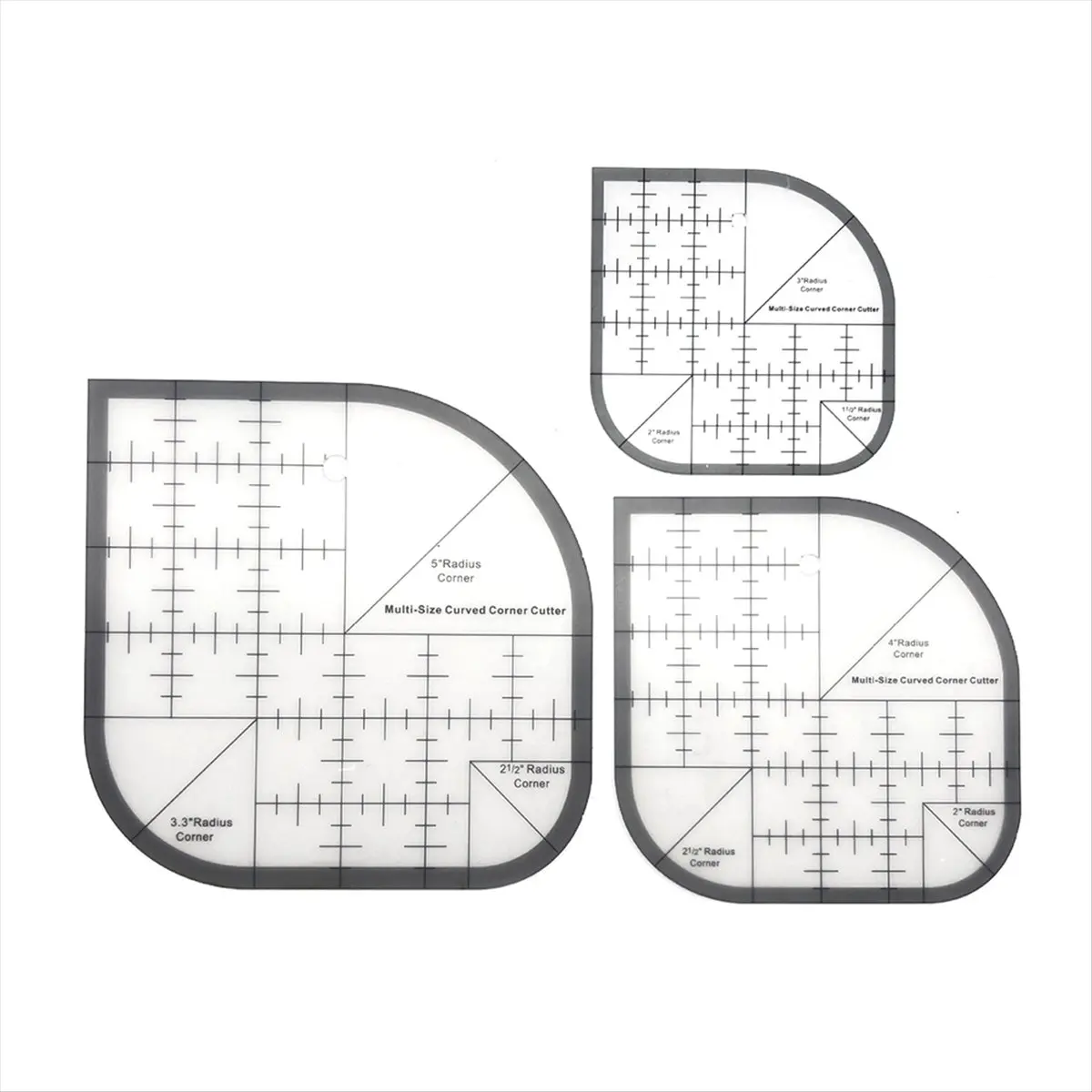 COFA Curved Corner Cutter Quilting Ruler,Sewing Ruler,Acrylic Patchwork Quilting Templates Tools