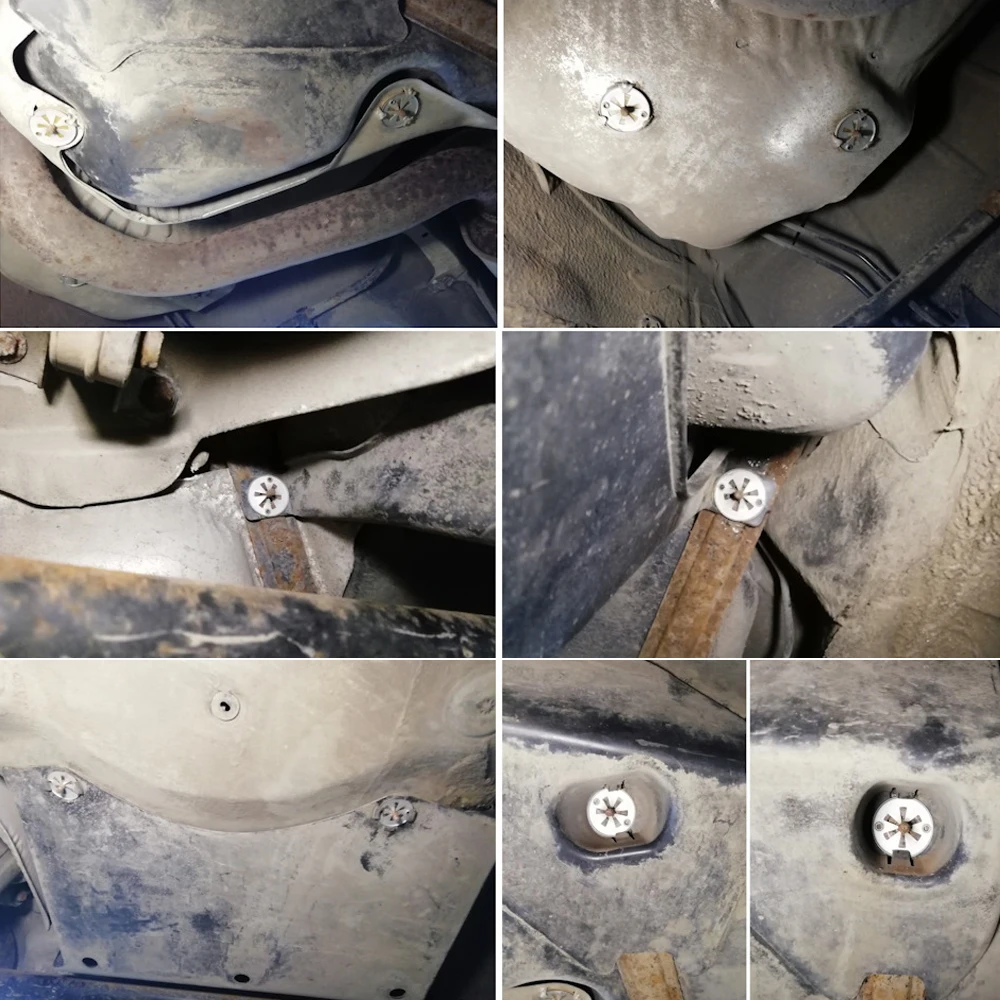 10Pcs Für Audi A3 8P 1996 - 2019 A1 8X A4 B6 A5 8T A6 C4 Q5 8R Q7 4L TT 8J Stern Scheibe Locking Hitzeschild Spann Auspuff Clip