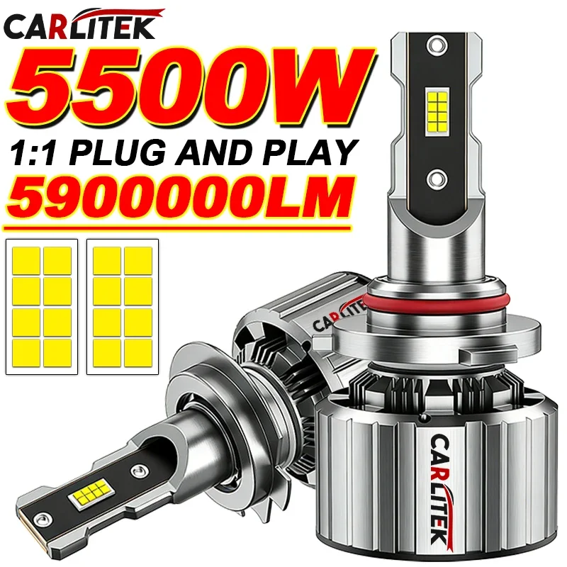H4 H7 H11 LED Headlight Bulbs 5500W High Power for Car Headlamp H8 H9 9005 9006 HB3 HB4 9012 HIR2 Auto Diode Lamps Canbus 6500K