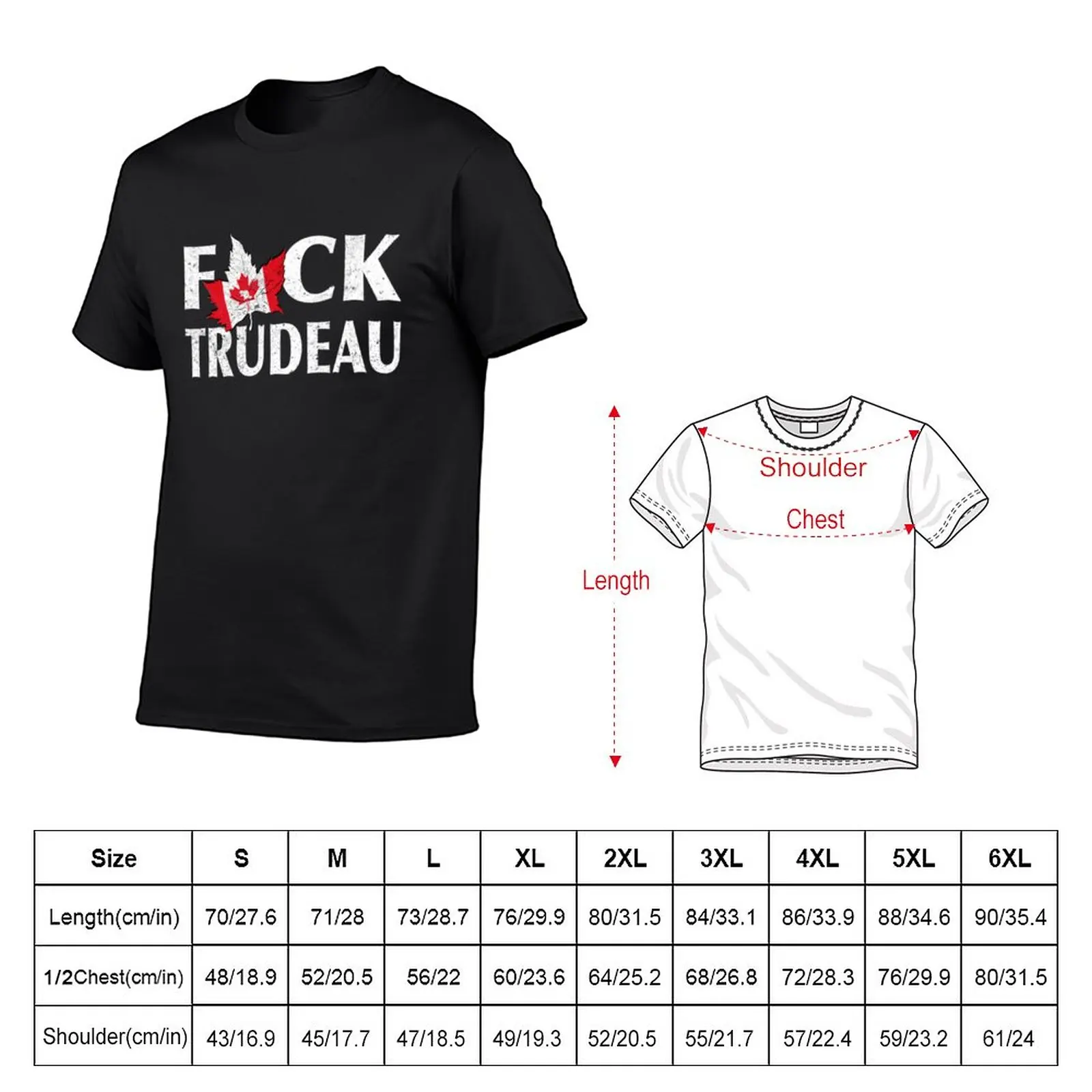 New Fck Trudeau Maple Leaf Canada Flag Distressed Design Vintage T-Shirt t-shirts man Short sleeve mens graphic t-shirts anime