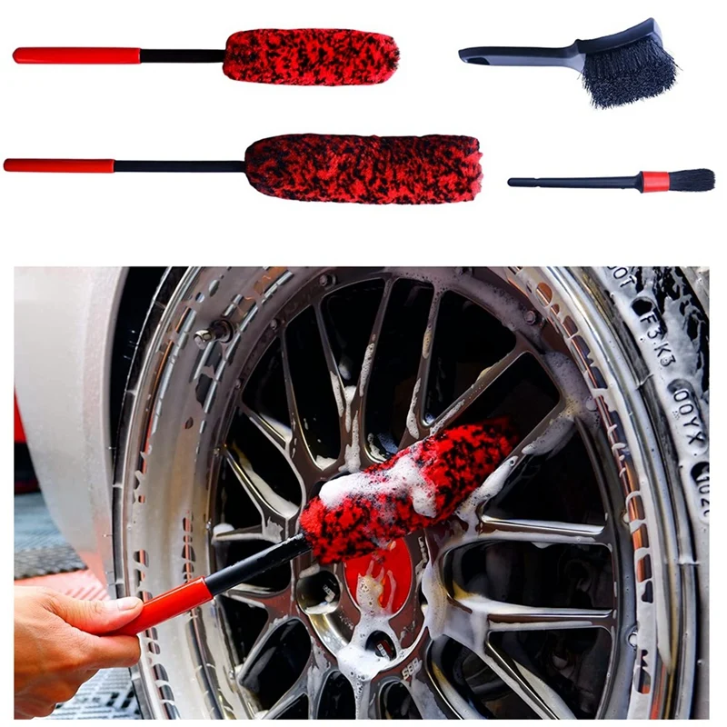 

Wheel Brush Kit For Cleaning Wheel And Tire, Soft Wheel Cleaning Brush, Detailing Brush And Stiff Tire Brush