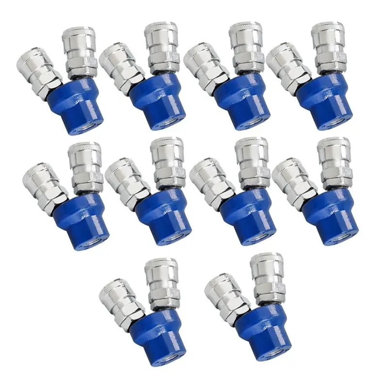 

A04G-1Set Quick Connector Air Compressor 2 Way 3 Way Multi Hose Coupler Fitting Round Manifold Quick Connect Two