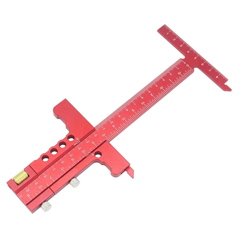 T-Type Woodworking Marking Ruler Aluminum Alloy Sliding Vernier Caliper Precision Right Angle Measuring Positioning Tool