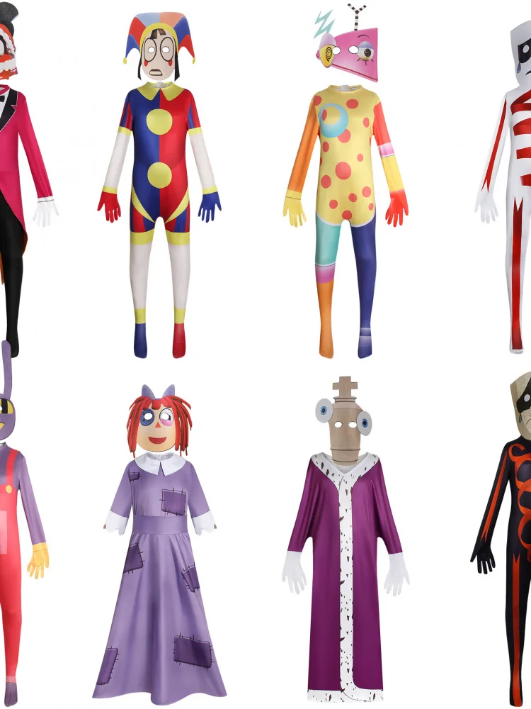 

Удивительный детский комбинезон-пижама «Цирк на Хэллоуин» с магическими цифрами, костюм из полиэстера, подходит для детей...