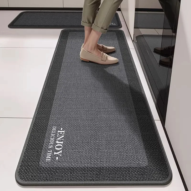 Kitchen Rug Non-slip Wear-resistant Floor Mat Gray Minimalist Rugs Long Size Carpet Home Decoration Alfombra De Cocina 양탄자