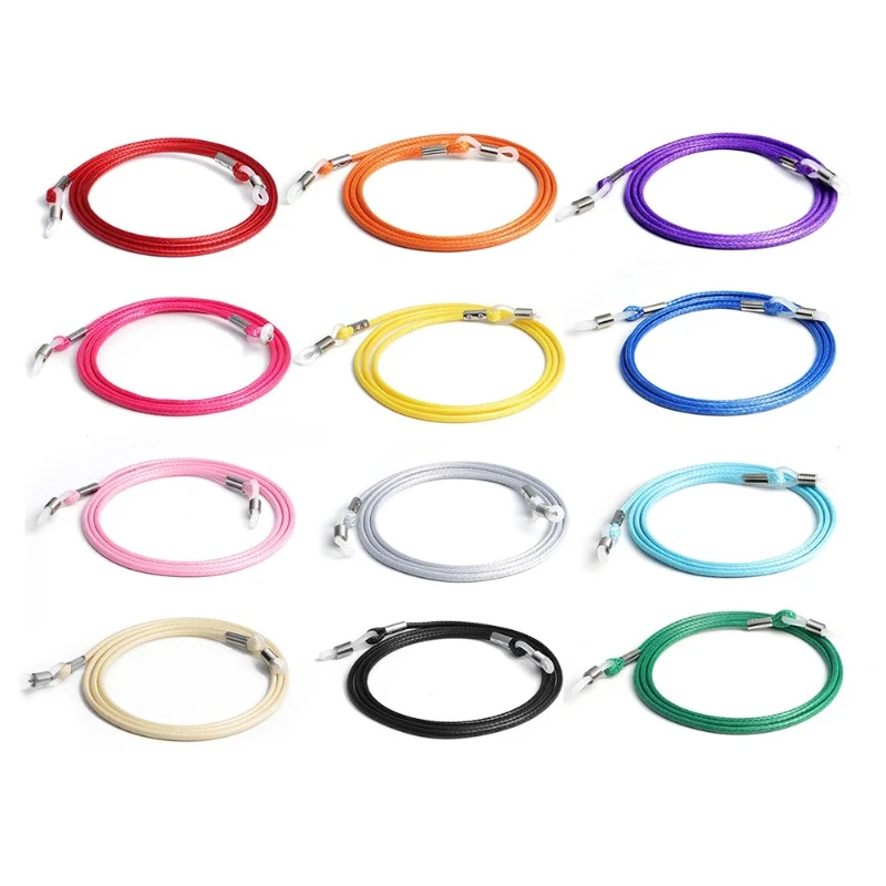 Couleur unie torsion lunettes de soleil lanière sangle collier chaîne de lunettes lunettes de lecture cordon masque chaîne accessoires de lunettes