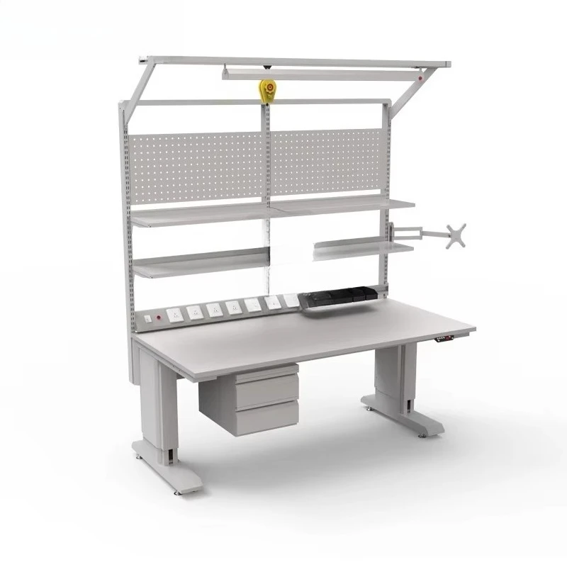 

Concept Motor Table Electric Adjustable Bench with Integrated Storage and Torque Wrench Holder