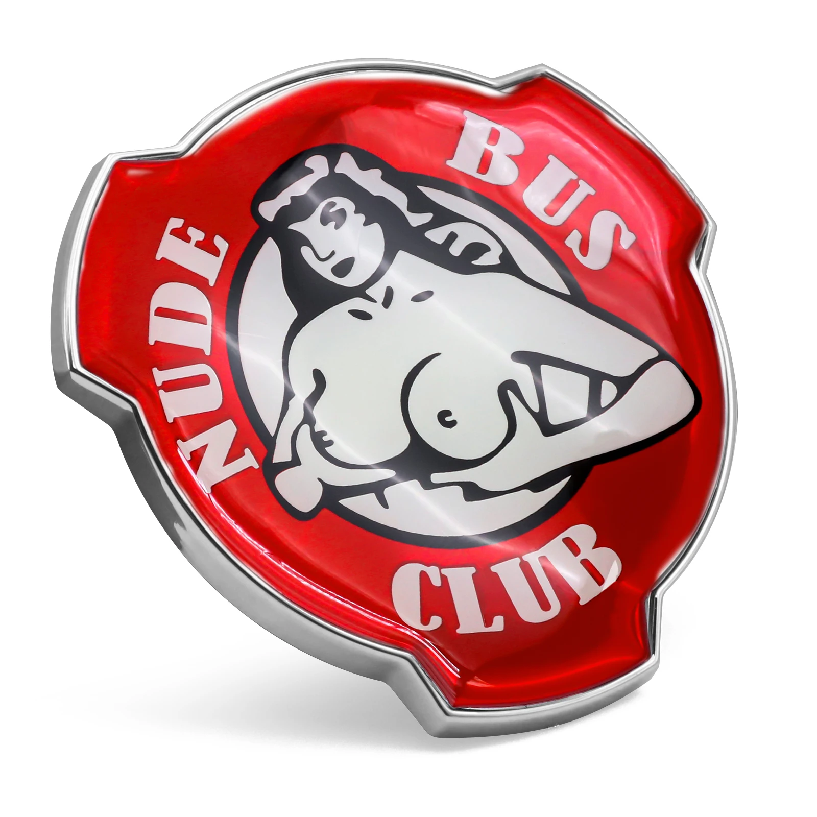 1PC New Custom Red NUDE BUS CLUB Sexy Lady Logo Fits For Scania Truck Car Front Grille Inserted Emblem Badge 1401610