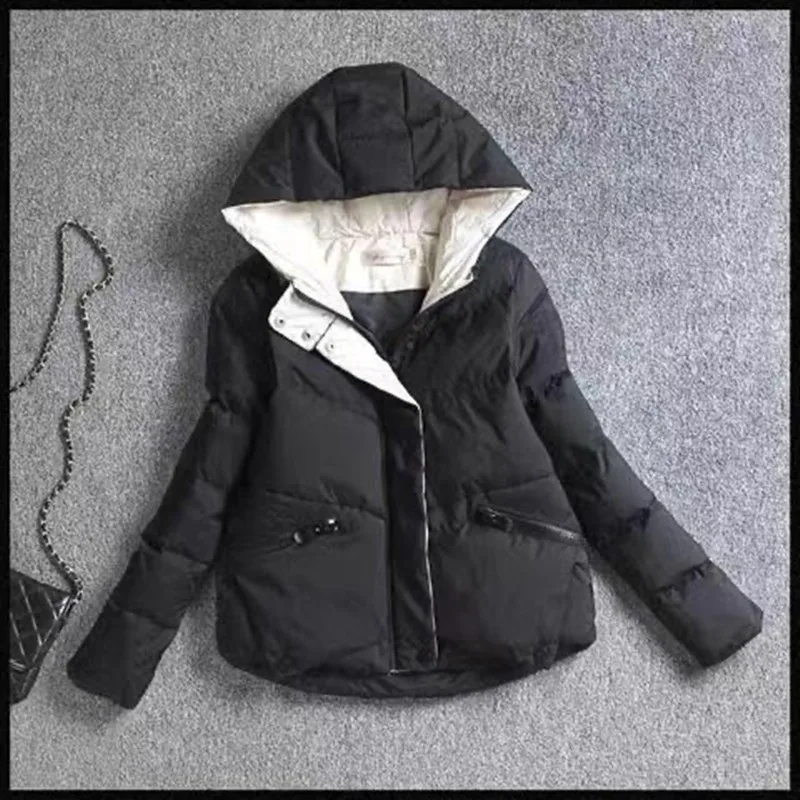 High Quality Winter Women's Golf Coat Fashion Hooded Down Cotton Thicken Keep Warm Windbreak Jacket Ladies Golf Clothing 골프웨어여성