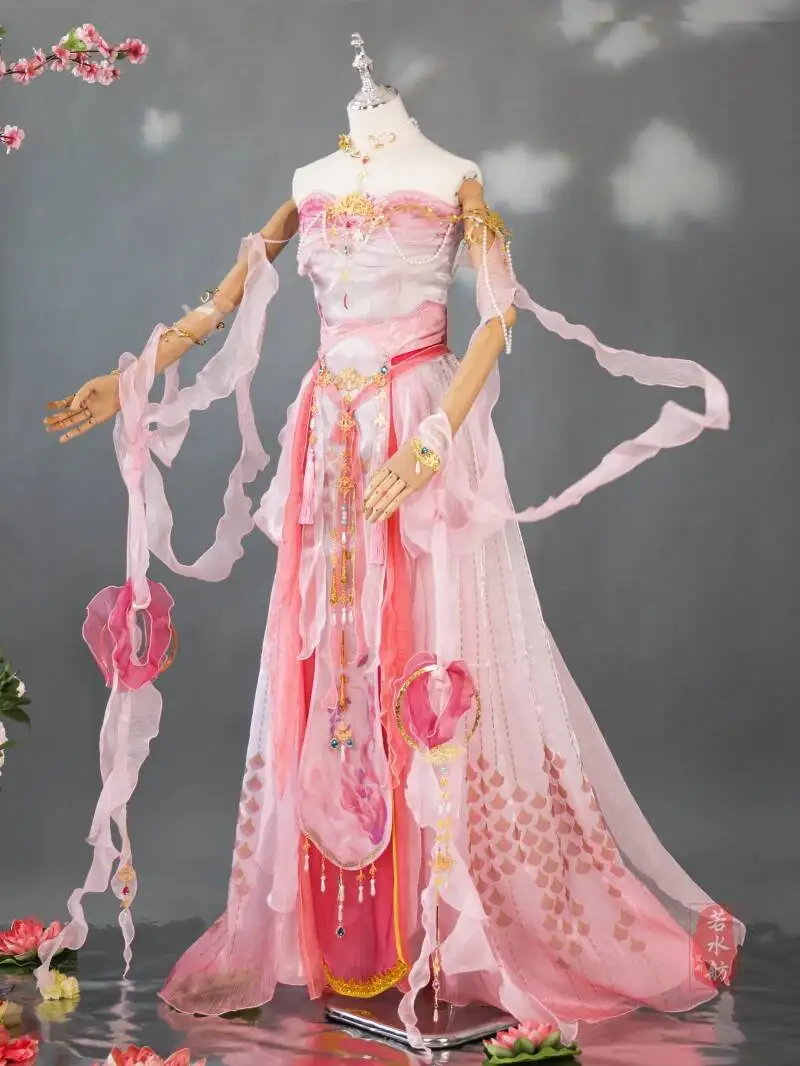 Qixiu Eastward Empyrean Legend: The Honghui Sister Xiu Halloween Cos Cosplay الوردي العصور القديمة الملابس النسائية لعبة أنيمي