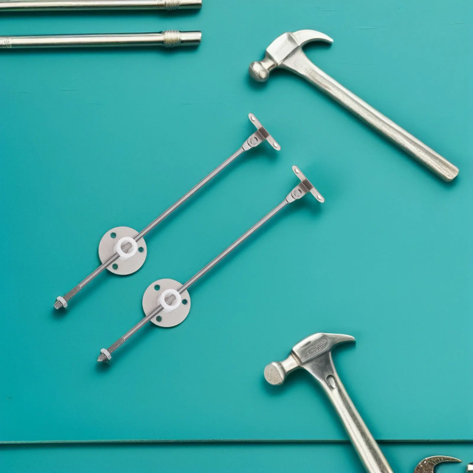 10Pcs Cabinet Door Support Hinges Stay Cabinet Hinge Protective Round Head Drop Down Hinge Soft Close Lid Support Rod Kitchen