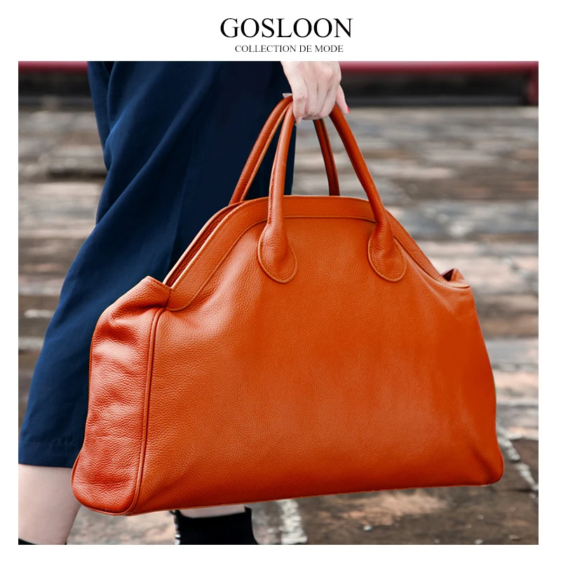 GOSLOON-248 borse a tracolla da donna in morbida pelle di lusso di grande capacità borsa da donna in pelle originale borsa da donna Casual