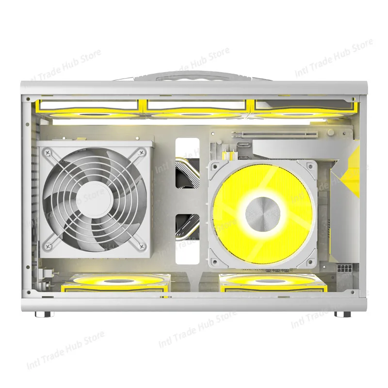 ITX Computer Case Support SFX Power Supply/ITX motherboard/graphics card（L） ≤380mm/Side-transparent portable case