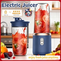 Portable Electric Blender Juicer With 2Cups 400ml Fruit Juicer USB Charging For Lemon Orange Fruit Juicing Cup Smoothie Blender