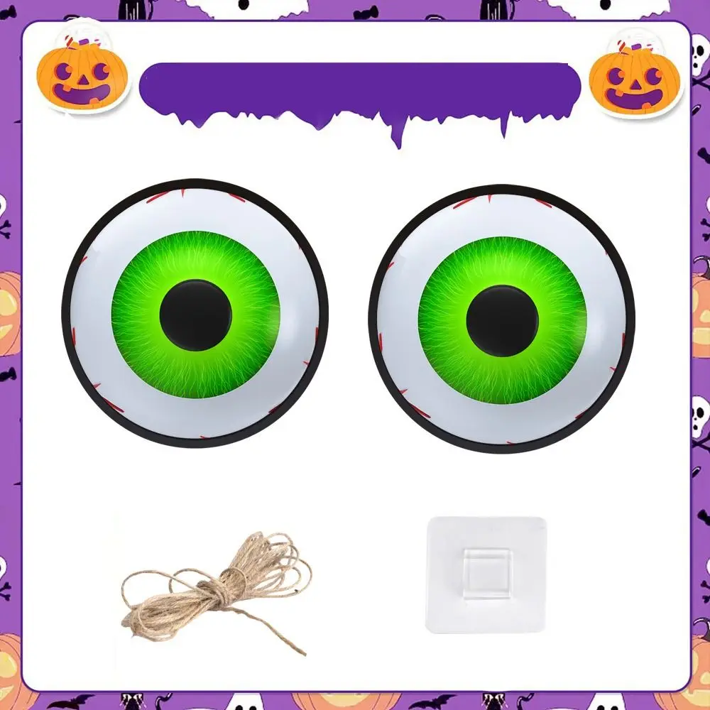 Divertidos Adornos Luminosos de Ojos Redondos de Halloween, Ojos Gigantes Colgantes para Decoración del Hogar, Etiquetas de Ojos