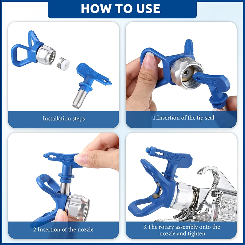 Aksesoris penyemprot tanpa udara lapisan cat lateks cat dempul bubuk semprot cat mesin semprot Duckbill Nozzle