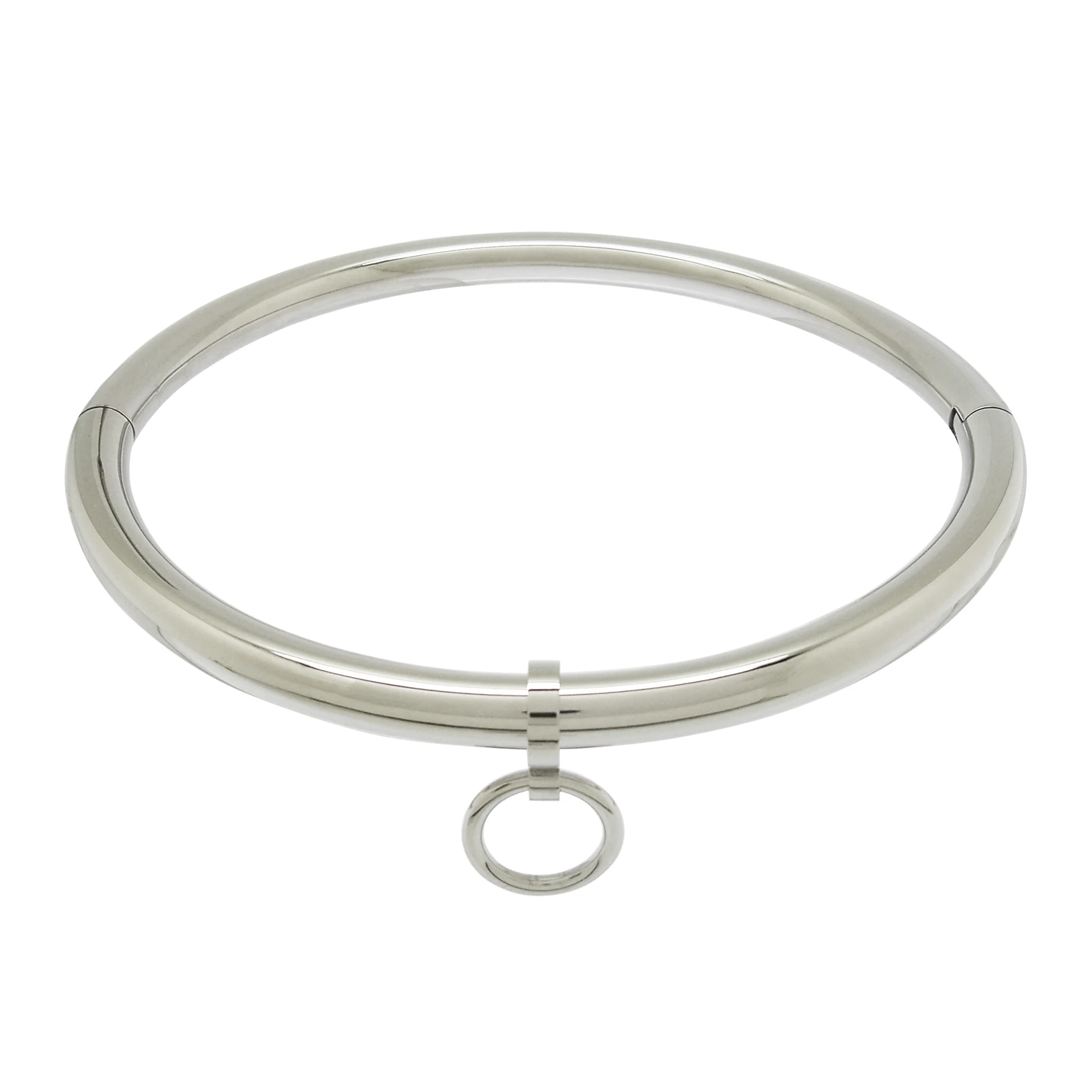 ACECHANNEL Polished Shining Solid Stainless Steel Slave Collar Lockable Torque Choker Necklace Fetish Wear Jewelry