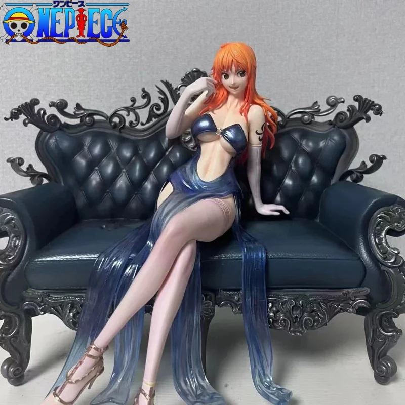 Anime Figura Nami Com Sofá, Sexy Thug Série, Action Figurine, Modelo PVC, Coleção, Desktop Ornamentos, Presentes Toy Boy, Hot