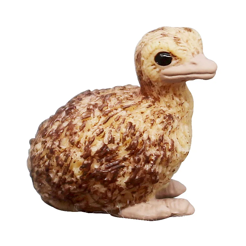 Micro-scaled Action Figures Static Pocket-sized Juvenile Ostrich Model Desktop Miniature Ornament Accessories Creative Toys