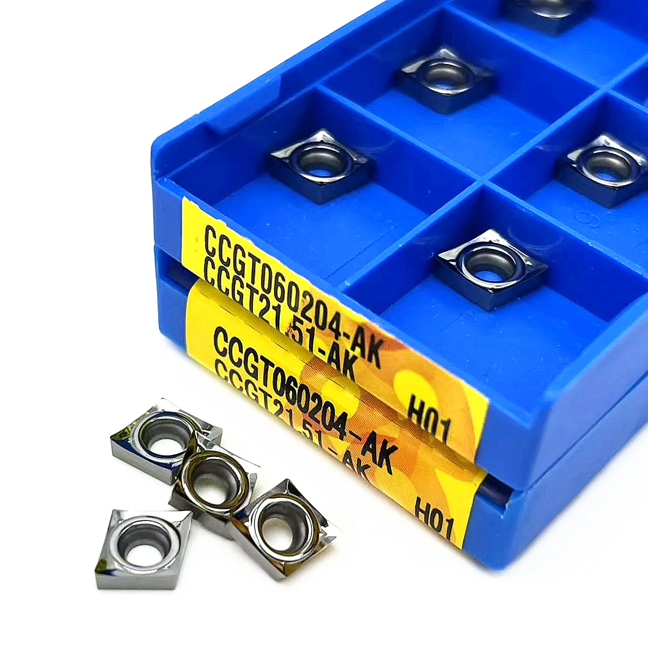 CCGT060204 AK H01 카바이드 인서트 내부 터닝 공구, CNC 알루미늄 절삭 공구, CCGT 060202 금속 선반 공구