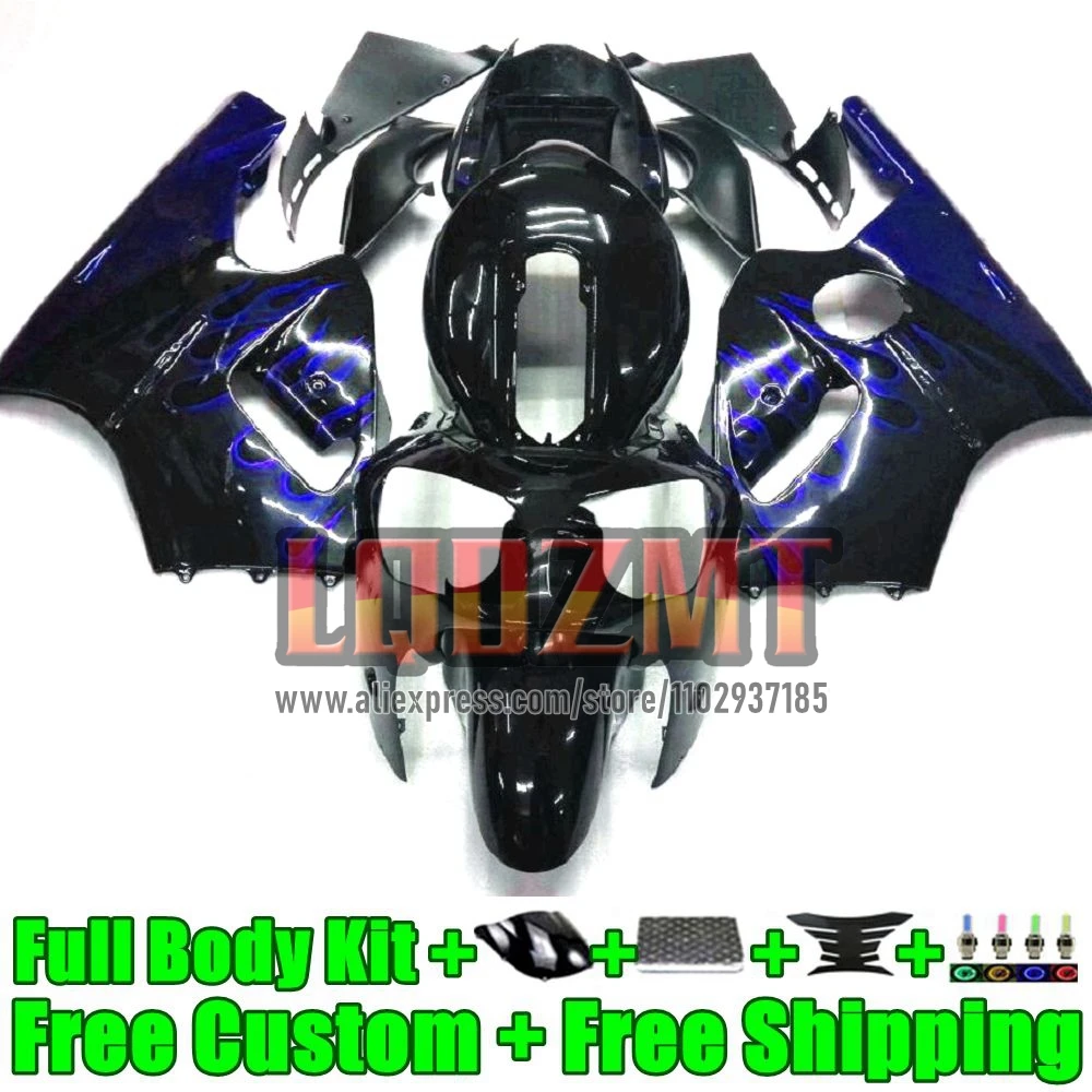 Body+Tank For KAWASAKI NINJA ZX 12R 1200CC 58No.103 blue flames ZX12R 2002 2003 2004 2005 2006 ZX-12R 02 03 04 05 06 OEM Fairing