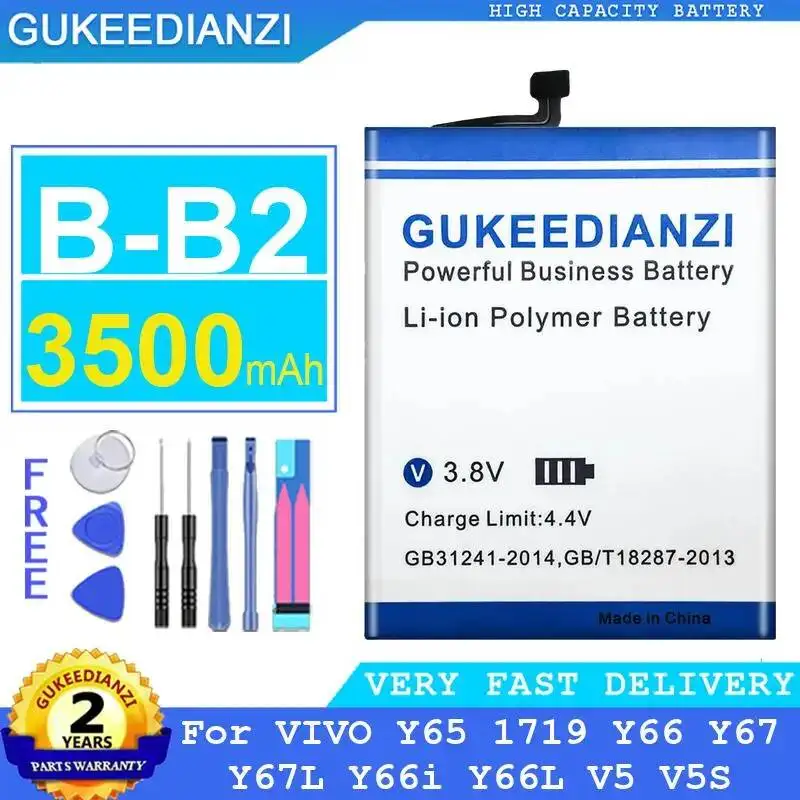 

Stable Durable B-B2 3500Mah For Vivo Y65 1719 Y66 Y67 Y67L Y66i Y66L V5 V5S Mobile Phone Battery