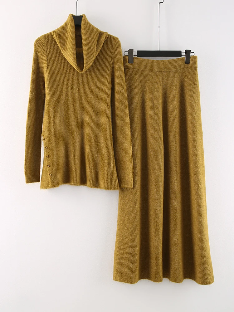 Setelan Dua Potong: Sweater Wa - Turtleneck Bodysuit Office ulasan dan harga