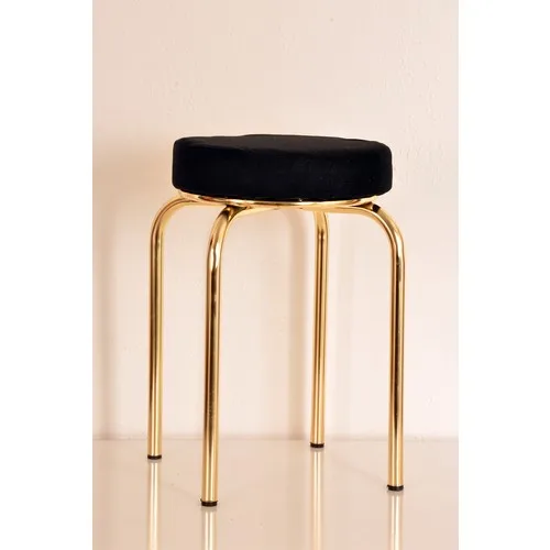 Indomitable Masacılık Singlet Black Thai Feather Gold Profile Stool Metal Stool Kitchen Stool Thick Stool