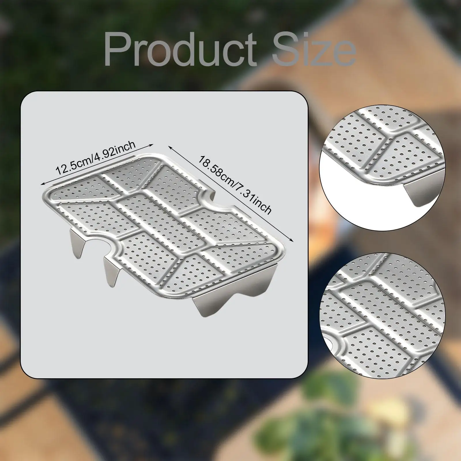 Camping Steam Tray Mess Tin Accessory Heavy Duty Stainless Steel for Outdoor