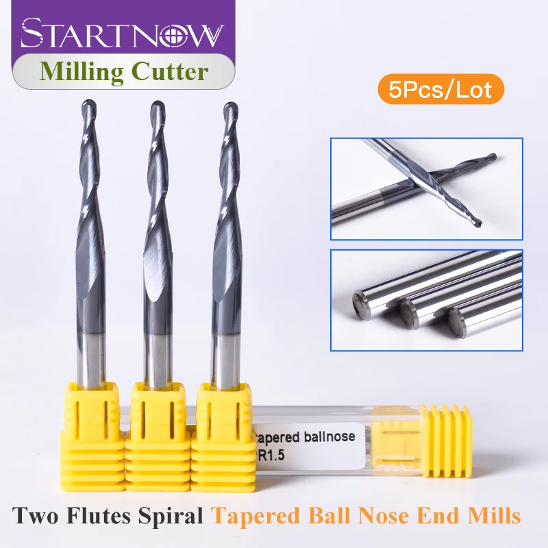 

Набор концевых фрез с коническим шаром Startnow из 5 предметов — высокоэффективный гравировальный инструмент с широким спектом использования.