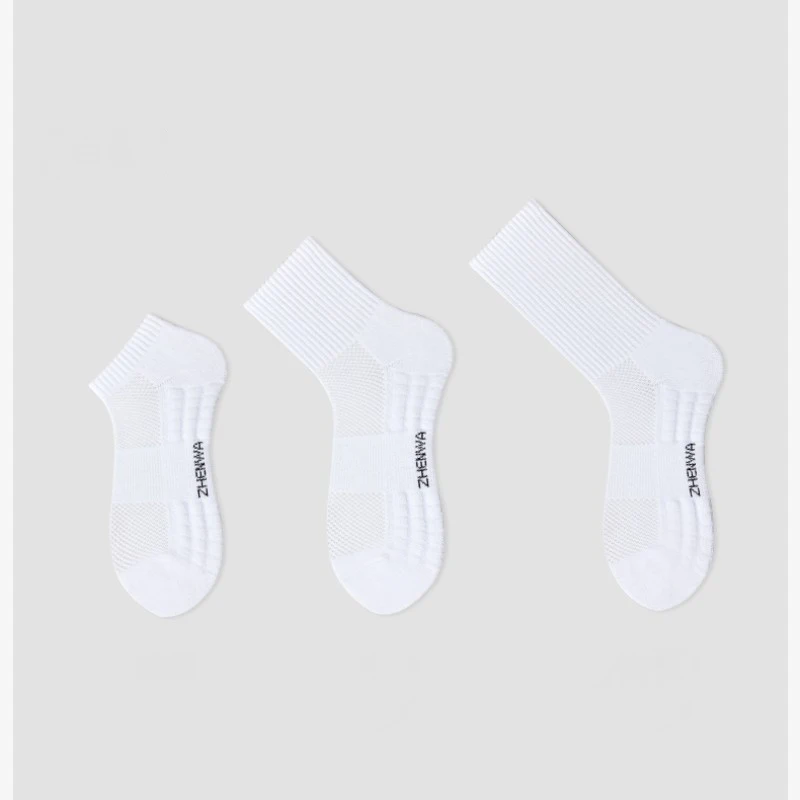 1pairs Socks Men\'s Cotton Deodorant Winter Towel Bottom with Velvet Mid-tube White Stockings Thickened Sports Basketball Socks