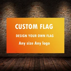 Profissional personalizado poliéster impresso decoração banner, tapeçaria banner, bandeira personalizada, carro, motocicleta, equipe ou convento logotipo, 3x5 ft