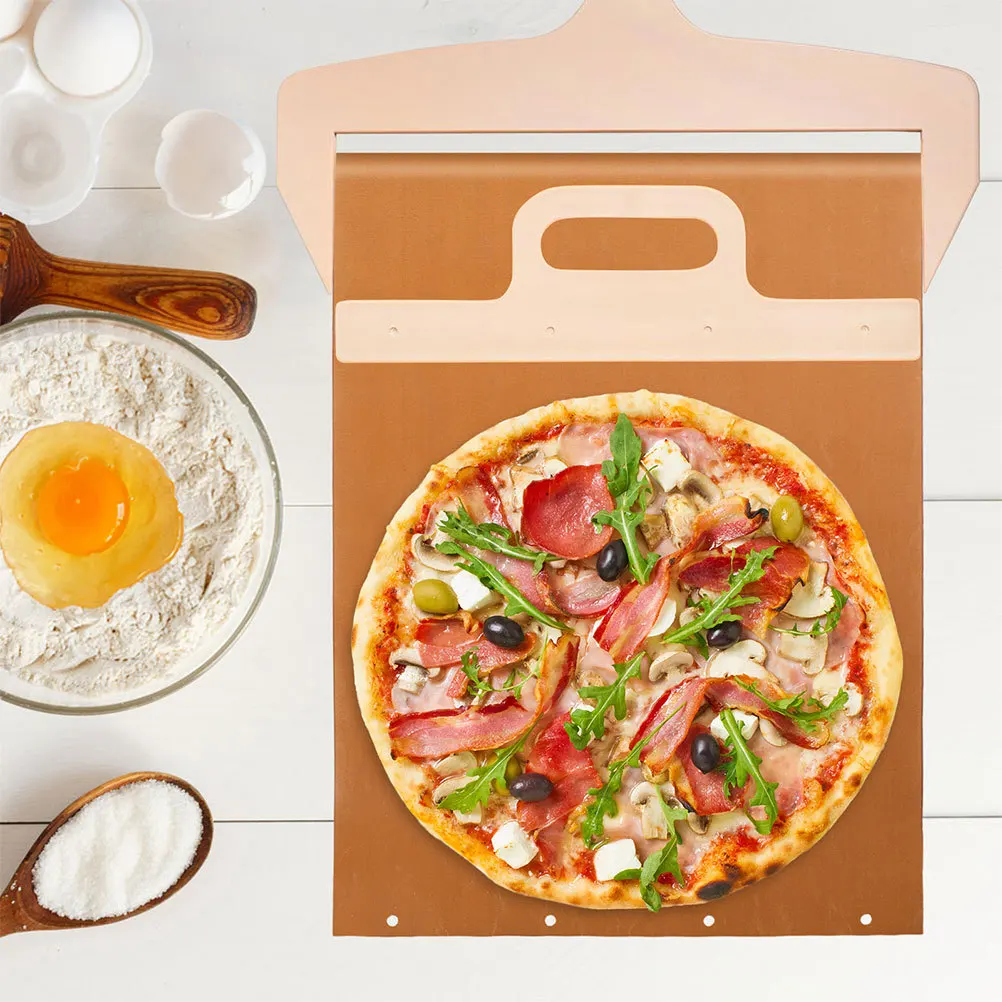 

2Pcs Sliding Pizza Peel Heat-Resistant Cloth Nonstick Baking Mat Pizza Transfer Sheet for High Temperature Reusable Baking Liner
