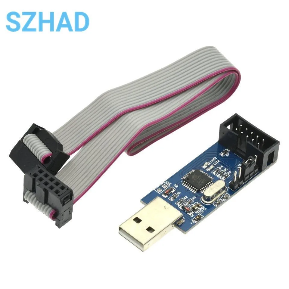 USBASP AVRISP AVR Programmer AVR ISP USB ASP ATMEGA8 ATMEGA128 Support Win7 64 Board BTE13-006