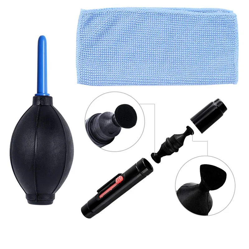 Computer Cleaning Kit 3 In 1 Camera Lens Cleaner Digitale Cleaning Pen Air Blow Doek Dust Cleaning Tools Laptop Telefoon cleaner
