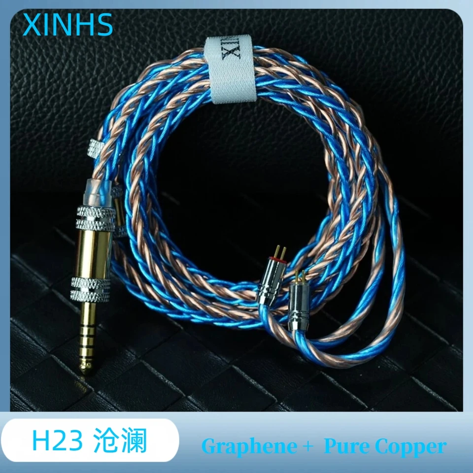 XINHS H23 Blue Graphene Copper Earphone Cable 8-Core
